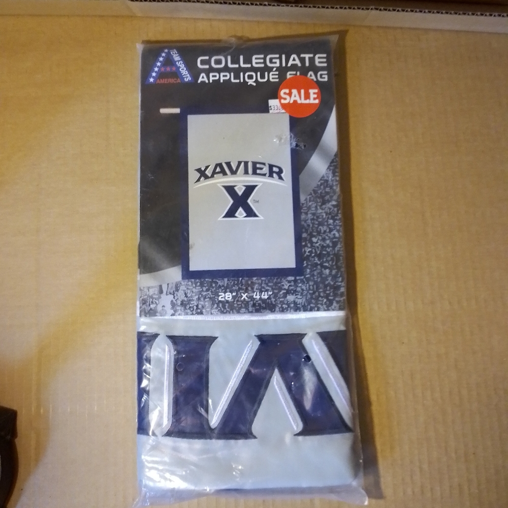 Xavier Applique Collegiate Flag